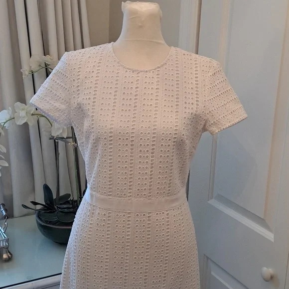 banana republic eyelet midi dress BANANA REPUBLIC M Eyelet Midi Dress Medium Black #836663 NWT